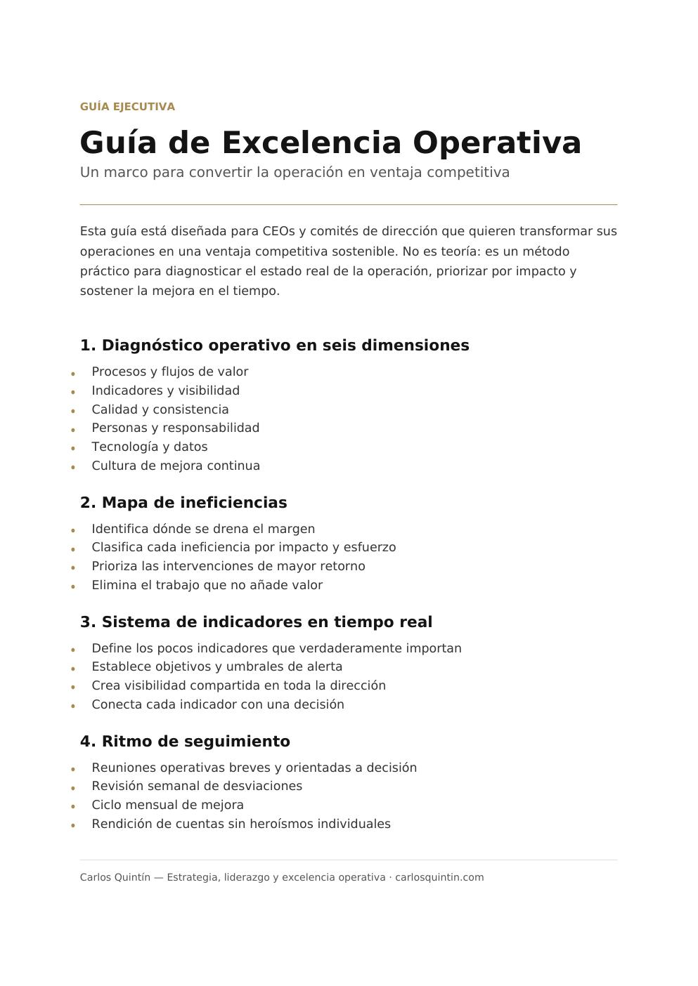 Vista previa de Guía de Excelencia Operativa